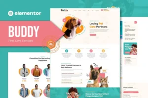 Mua Buddy - Pet Care Services Elementor Template Kit giá rẻ