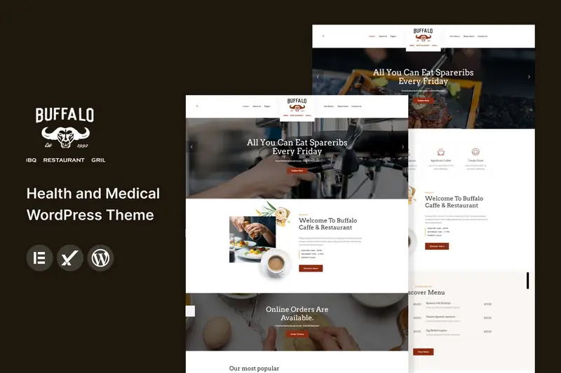 Mua Buffalo - Cafe & Restaurant WordPress Theme giá rẻ
