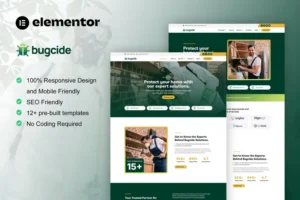 Mua BugCide - Pest Control Service Elementor Pro Template Kit giá rẻ