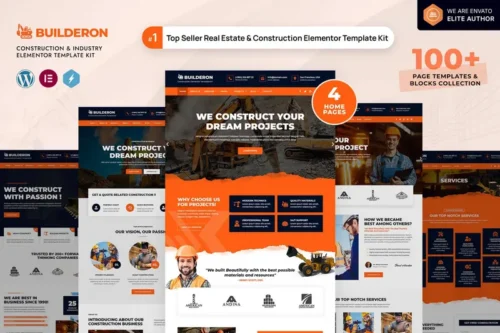 Mua Builderon – Construction And Industry Elementor Template Kit giá rẻ