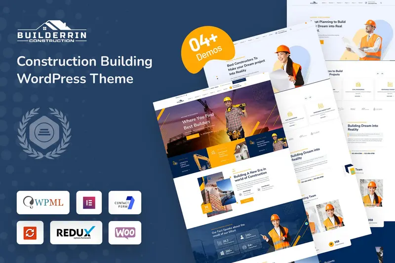 Mua Builderrin - Construction Building WordPress Theme giá rẻ