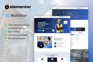 Mua Buildion - Construction & Building Service Elementor Pro Template Kit giá rẻ