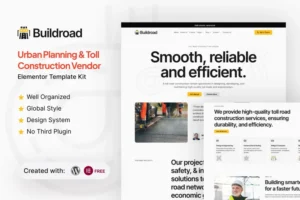 Mua Buildroad - Urban Planning & Toll Contractor Elementor Template Kit giá rẻ