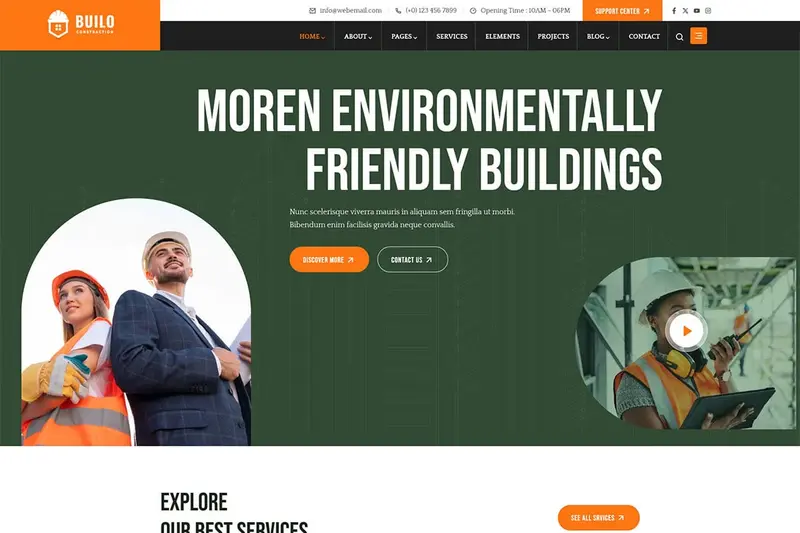 Mua Builo - Construction WordPress Theme giá rẻ