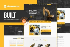 Mua Built - Machinery & Equipment Rentals Elementor Pro Template Kit giá rẻ