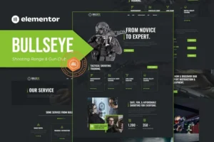 Mua Bullseye - Shooting Range & Gun Club Elementor Template Kit giá rẻ