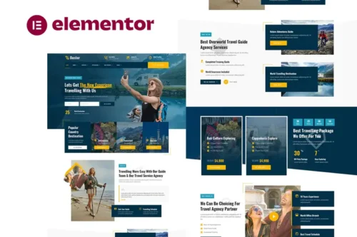 Mua Buster - Tour Guide & Travel Agency Elementor Pro Template Kit giá rẻ