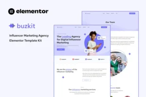 Mua Buzkit - Influencer Marketing Agency Elementor Template Kit giá rẻ