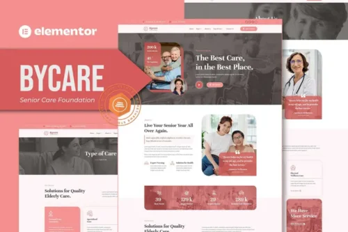 Mua Bycare - Senior Care Foundation Elementor Template Kit giá rẻ