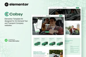 Mua Cabsy - Transport Company & On Demand Taxi Elementor Template Kit giá rẻ