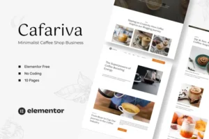 Mua Cafariva - Minimalist Cafe &Coffee Elementor Template Kit giá rẻ