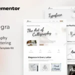 Caligra – Calligraphy & Lettering Elementor Template Kit