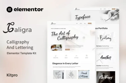 Mua Caligra - Calligraphy & Lettering Elementor Template Kit giá rẻ