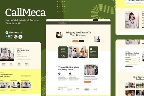 Mua CallMeca - Home Visit Medical Service Elementor Template Kit giá rẻ