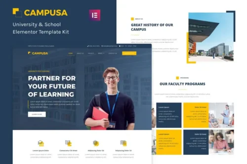 Mua Campusa - University & School Elementor Template Kit giá rẻ