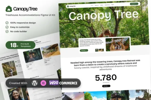 Mua CanopyTree - Elementor Template Kit Treehouse Accommodations giá rẻ