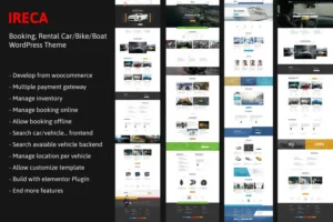 Mua Car, Boat, Bike Booking Rental Theme - Ireca giá rẻ