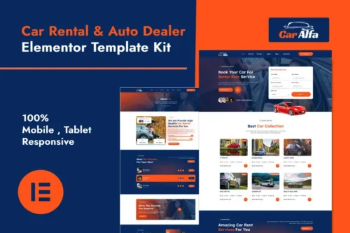 Mua CarAlfa - Car Rental & Dealer Elementor Pro Template Kit giá rẻ