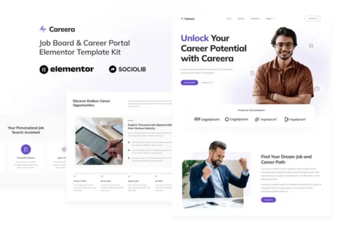 Mua Careera - Job Board & Career Portal Elementor Template Kit giá rẻ