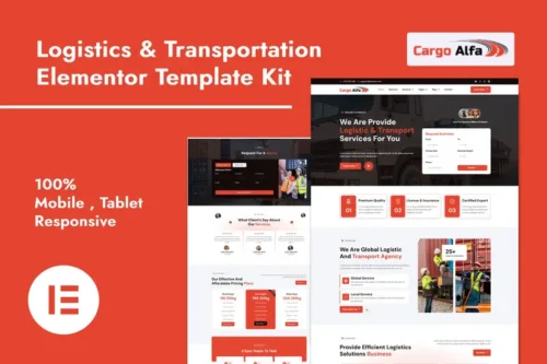 Mua CargoAlfa - Logistics & Transportation Services Elementor Pro Template Kit giá rẻ