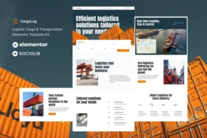 Mua CargoLog - Logistic Cargo & Transportation Elementor Template Kit giá rẻ