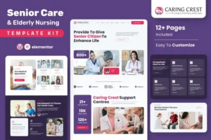 Mua Caring Crest - Senior Care Services Elementor Template Kit giá rẻ