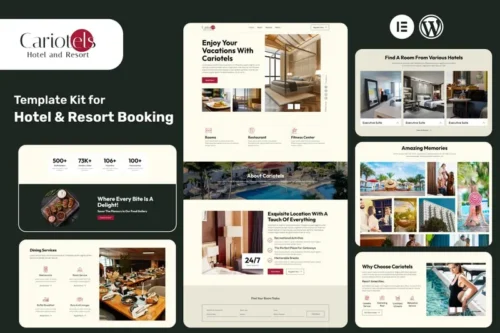 Mua Cariotels – Luxury Hotel & Resort Elementor Template Kit giá rẻ
