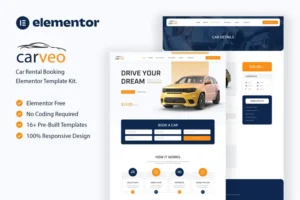 Mua Carveo - Car Rental Elementor Template Kit giá rẻ