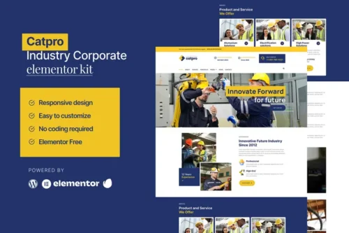 Mua Catpro - Industry Corporate Elementor Template Kit giá rẻ