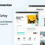 Catsy – Cat Rescue & Shelter Elementor Template Kit
