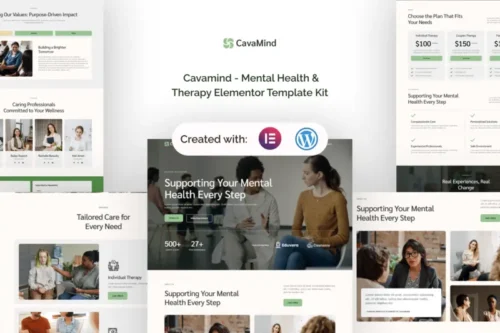 Mua Cavamind - Mental Health & Therapy Elementor Template Kit giá rẻ