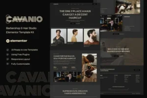 Mua Cavanio - Barbershop & Hair Studio Elementor Template Kit giá rẻ