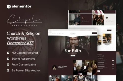 Mua Chapelia - Church & Religion Elementor Pro Template Kit giá rẻ