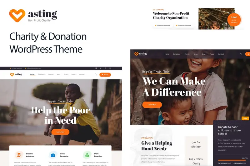 Mua Charity & Donation WordPress Theme - Asting giá rẻ