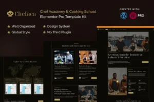 Mua Chefaca - Chef Academy & Cooking School Elementor Pro Template Kit giá rẻ
