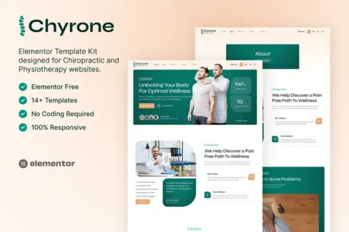 Mua Chyrone – Chiropractic & Physiotherapy Elementor Template Kit giá rẻ