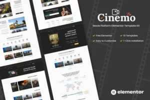 Mua Cinemo - Video Streaming Website Elementor Template Kit giá rẻ