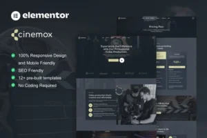 Mua Cinemox - Video Production Company Elementor Pro Template Kit giá rẻ