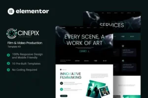 Mua Cinepix - Film & Video Production Elementor Template Kit giá rẻ