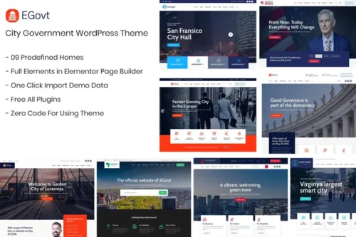 Mua City Government WordPress Theme - Egovt giá rẻ