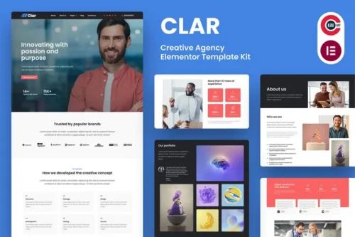 Mua Clar - Digital Agency Elementor Template Kit giá rẻ