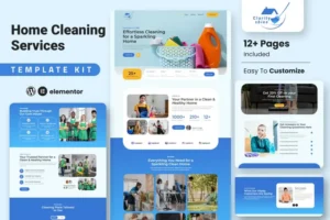 Mua ClarityShine - Cleaning Service Company Elementor Template Kit giá rẻ