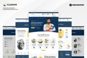 Mua Cleanor - Cleaning Services Elementor Pro Template Kit giá rẻ