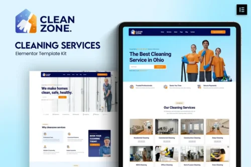 Mua Cleanzone - Cleaning Services Elementor Template Kit giá rẻ