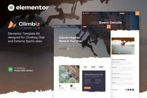 Mua Climbiz – Climbing Club & Extreme Sports Elementor Template Kit giá rẻ