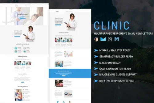 Mua CLINIC - Multipurpose Responsive Email Template giá rẻ