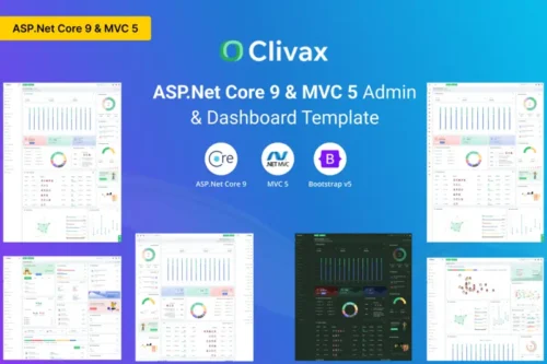 Mua Clivax - ASP.Net & MVC Admin & Dashboard Template giá rẻ