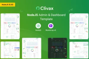 Mua Clivax - NodeJS Admin & Dashboard Template giá rẻ