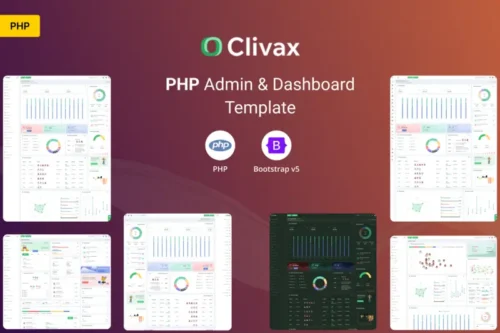 Mua Clivax - PHP Admin & Dashboard Template giá rẻ