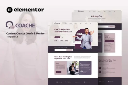 Mua Coache - Content Creator Mentor Elementor Template Kit giá rẻ